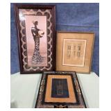 11 - THREE PIECES FRAMED ART (P127)