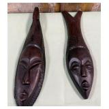 11 - LOT OF TWO CARVED MASKS (P1)