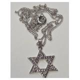700 - STERLING SILVER STAR OF DAVID NECKLACE