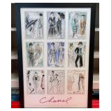 11 - CHANEL GALLERY PRINT FRAMED 39X29' (S27)