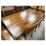 11 - DINING TABLE WITH FIVE CHAIRS