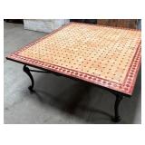 357 - WROUGHT IRON OUTDOOR PATIO TABLE