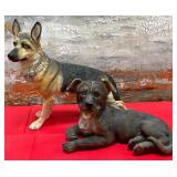 357 - LOT OF TWO DOG FIGURINES (E36)