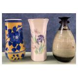 11 - LOT OF THREE DECOR VASES (P107)
