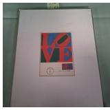 11 - LOVE POSTAGE STAMP FRAMED 11X14' (L47)