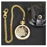 11 - ENGRAVED POCKET WATCH AND CASE(G24)