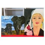 11 - TWO PIECES ORIGINAL ART 22X28' & 30X24' (S17)