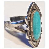 700 - SIGNED NAVAJO STERLING SILVER & STONE RING