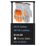 314 - MCR SAFETY LEATHER WORK GLOVES (16)