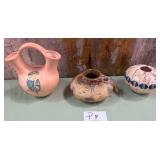 11 - THREE PIECES SOUTHWESTERN POTTERY (P9)