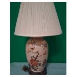 11 - TABLE LAMP WITH ASIAN CERAMIC BASE (L194)