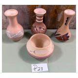11 - FOUR PIECES SOUTHWESTERN POTTERY (P23)