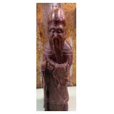 11 - CARVED ASIAN ELDER STATUETTE 13'T (P26)