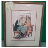 11 - NORMAN ROCKWELL ART FRAMED 17X22' (L104)