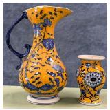 11 - CHINESE CERAMIC PITCHER & VASE (P117)