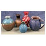11 - LOT OF FIVE DECOR VASES (P119)