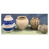 11 - LOT OF FOUR DECOR VASES (P108)