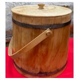 357 - MID-CENTURY WOODEN ICE BUCKET (W26)