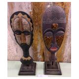 11 - TWO AFRICAN TRIBAL ART MASKS (P16)