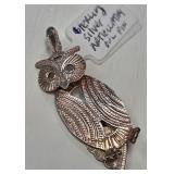 700 - STERLING SILVER ARTICULATING OWL PIN (B68)