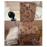 M - BOUDOIR CHAIR, FAN, BEDDING (C3)