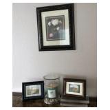 M - FRAMED ART & CANDLE HOLDER (L61)