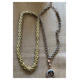 M - TWO COSTUME JEWELRY NECKLACES (J41)