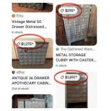 M - SIXTY-DRAWER APOTHECARY CABINET (C16)