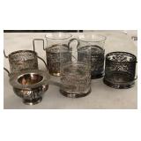 M - VINTAGE FILIGREE CUP HOLDERS & MORE (L17)
