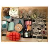 M - MIXED LOT OF CANDLES & HOLDERS (L36)