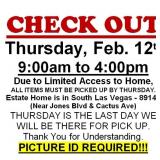 AUCTION PICK UP DAY & HOURS