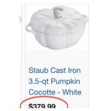 M - LE CREUSET PUMPKIN COCOTTE (L34)