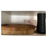 M - PAMPERED CHEF STONEWARE & MILK FROTHER (L68)