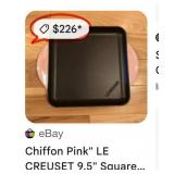 M - LE CREUSET GRILL PAN WITH PRESS (K33)