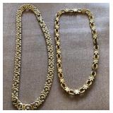 M - TWO COSTUME JEWELRY NECKLACES (J42)