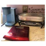 L - COFFEE MAKER, BROILER, BATHROOM SCALE (E77)