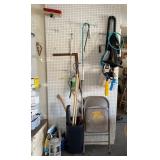 L - PEGBOARD, FOLDING CHAIRS, TOOLS (G21)