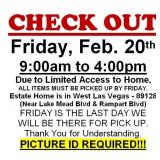 AUCTION PICK UP DAY & HOURS