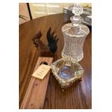 L - DECANTER, ASHTRAY, ROOSTER (E37)
