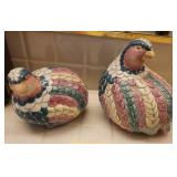 L - PAIR OF CHINESE CERAMIC QUAIL (B17)