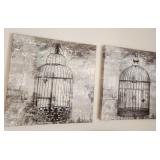 L - TWO PIECES BIRDCAGE ART 24'SQ EA (B29)