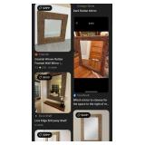 V - FRAMED WALL MIRROR & SCONCES (B1)