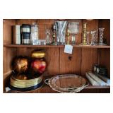 V - CANDLE HOLDERS, TRAYS, CHARGER PLATES, MORE