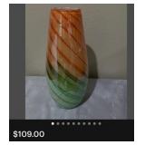 V - LOT OF THREE ART GLASS VASES (K8)