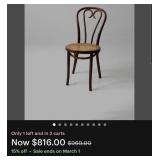V - BENTWOOD CHAIR WITH CANE SEAT (G39)