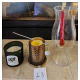 V - CANDLE LANTERN & CANDLES (L3)