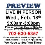 PREVIEW LIVE IN PERSON - Wednesday, February 18th