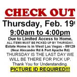 AUCTION PICK UP DAY & HOURS
