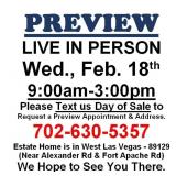 PREVIEW LIVE IN PERSON - Wednesday, February 18th