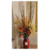 V - DECOR VASE WITH FAUX FLOWERS (K6)